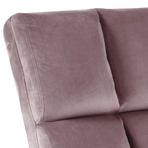 Fotel Alba VIC welur dusty rose do salonu na płozach nowoczesny glamour Actona