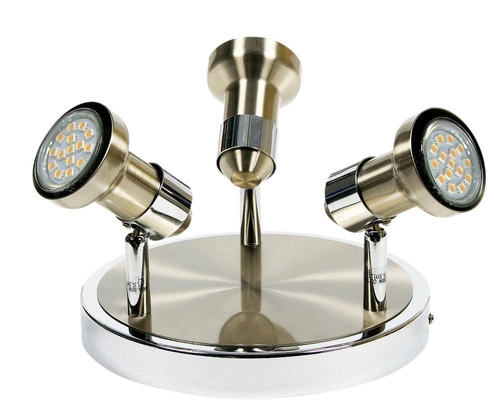 Lampa sufitowa Arkon plafon 3x50W GU10  sat nikiel+chrom bez żarówek
