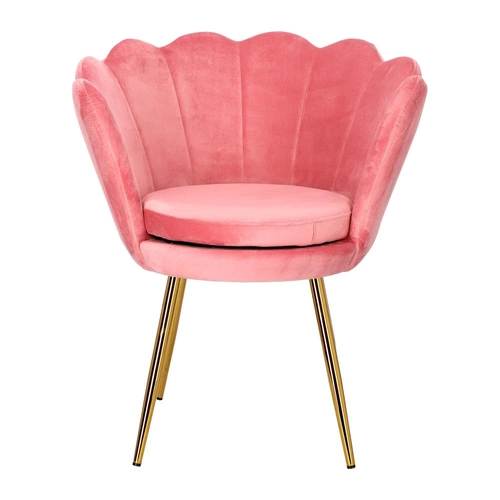 Krzesło muszelka Fiona VIC różowy jasny