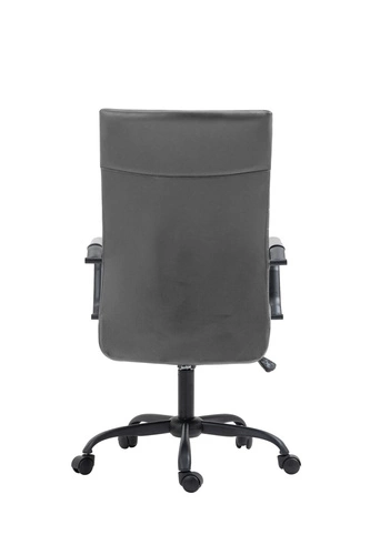 Fotel biurowy ergonomiczny obrotowy Sorpreso szary skórzany nowoczesny z podłokietnikami do biura