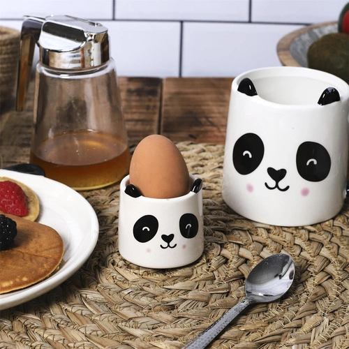 Podstawka na jajko Panda ceramiczna