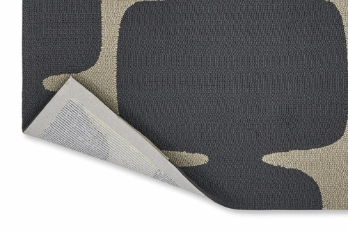 Dywan zewnętrzny Lohko Liquorice 250x350 szary geometryczny nowoczesny na taras ogród balkon