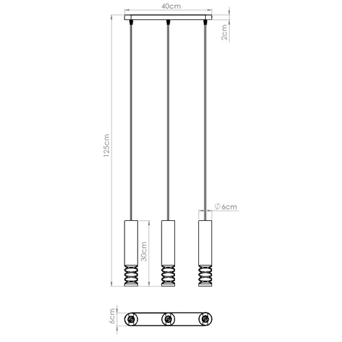 Nowoczesna lampa wisząca LAMI 3L biała metalowa do salonu i kuchni SOLLUX LIGHTING