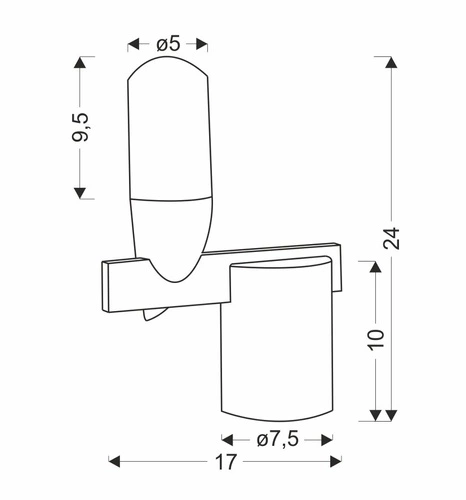 Lampka nocna LED Sakai nowoczesna czarna metalowa do sypialni i salonu Ledea 24 cm
