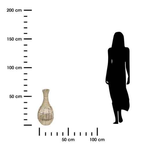 Wazon dekoracyjny boho z naturalnego rattanu Atmosphera wysoki do salonu 63 cm