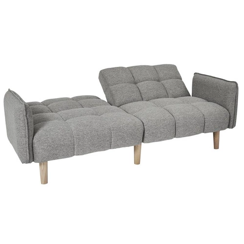 Sofa rozkładana z funkcją spania Sara szara skandynawska do salonu i pokoju młodzieżowego Intesi