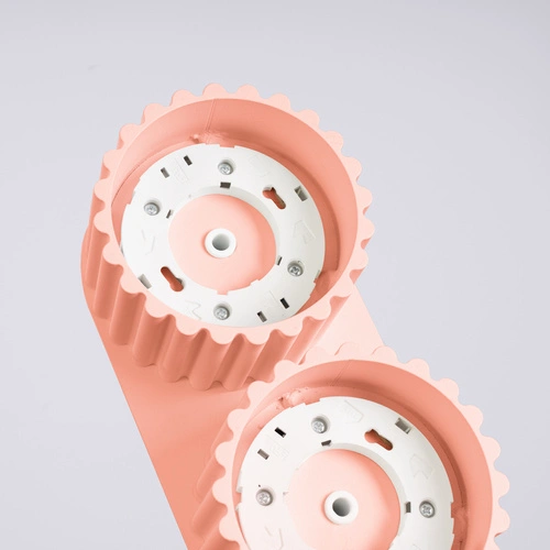 Plafon sufitowy AURA 2 różowy okrągły nowoczesny do salonu i kuchni aluminium GX53