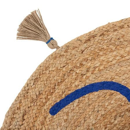Dywan boho okrągły jutowy Soleya 78 cm z pomponami do sypialni i pokoju dziecięcego Atmosphera