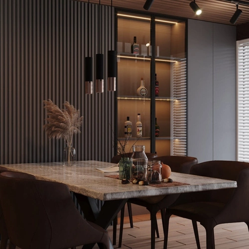 Lampa wisząca Loopez 3P czarna miedziana nowoczesna do salonu nad stół lub wyspę