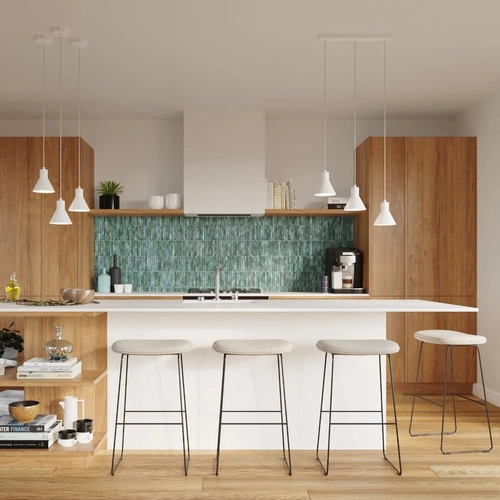 Lampa wisząca TALEJA 1 biała nowoczesna metalowa do salonu kuchni lub nad wyspę