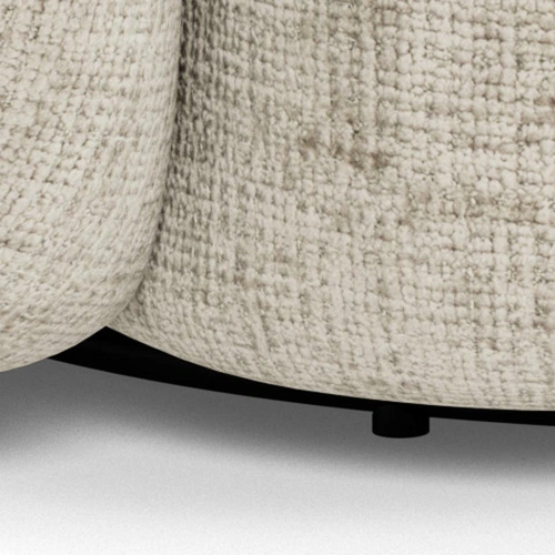 Fotel kubełkowy Lodi do salonu beżowy welurowy obrotowy nowoczesny