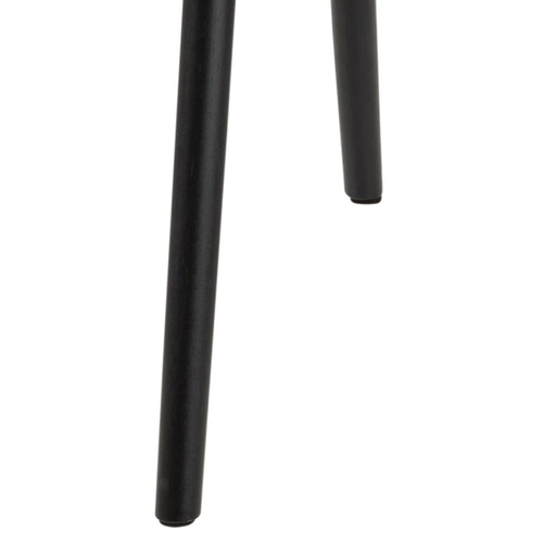 Krzesło tapicerowane Batilda ekoskóra brązowa na czarnych nogach do jadalni nowoczesne Actona