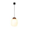 Lampa wisząca BOOM LED biało miedziana 25 cm