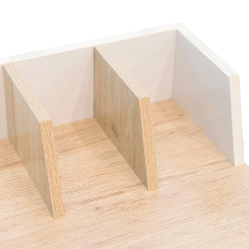 Biurko Brico białe nowoczesne do pracy z nadstawką, industrialne, kompaktowe Intesi 90x50 cm