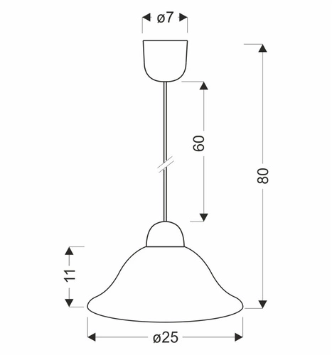 Lampa wisząca LENIS biały 1x60W E27  klosz biały