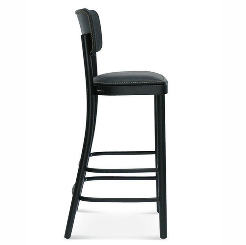 Hoker tapicerowany z oparciem Novo FAMEG do kuchni i jadalni, drewniany, personalizowany 78 cm