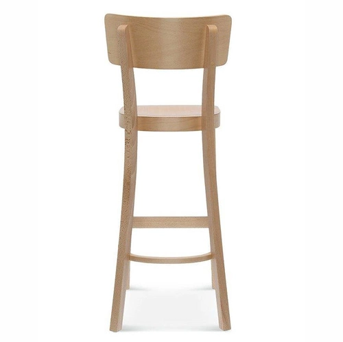 Hoker drewniany tapicerowany Solid FAMEG personalizowany z oparciem do kuchni i jadalni 75 cm