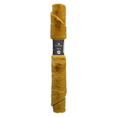 Dywan ze sztucznego futerka 80 cm ochra