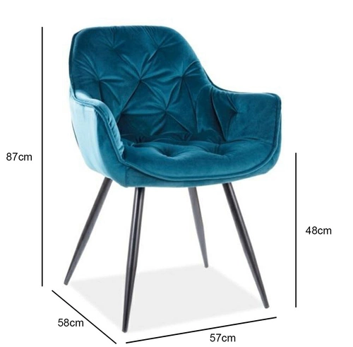 Krzesło Cheer Velvet - turkusowy Bluvel 
