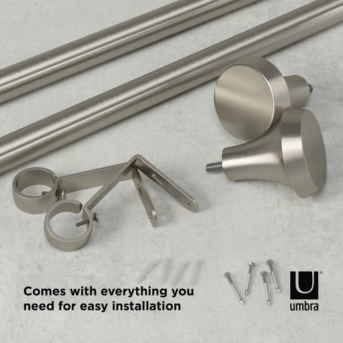 Karnisz Ella 183-366 cm nikiel