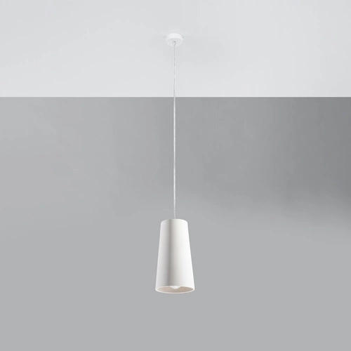 Lampa wisząca ceramiczna GULCAN biała nowoczesna do salonu i jadalni Sollux