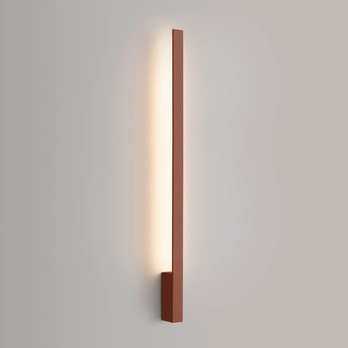 Kinkiet ścienny LED LAHTI 90 nowoczesny czerwony aluminiowy do salonu i sypialni Thoro