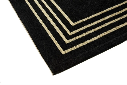 Dywan do salonu Royal Black 160x230 nowoczesny glamour łatwoczyszczący antypoślizgowy Carpet Decor