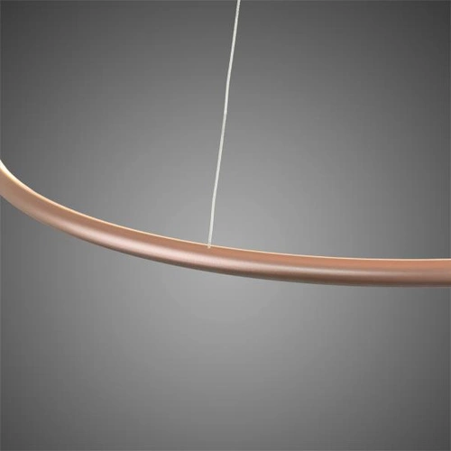 Lampa sufitowa LED okrągła miedziana 100cm No.1 Altavola Design do salonu regulowana