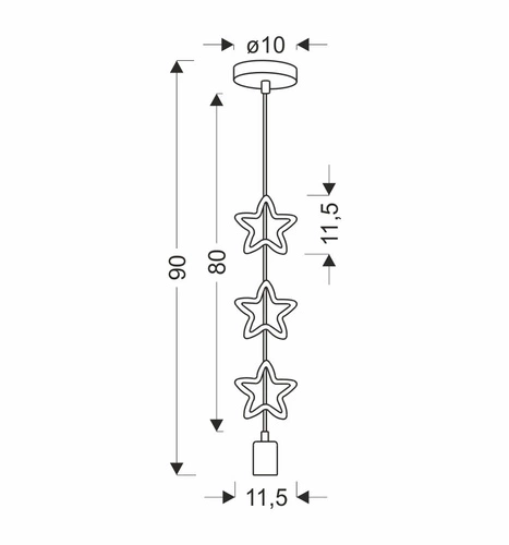 Lampa wisząca Single sss 1x20W E27 iq kids złoty+niebieski