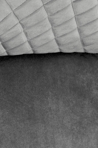 Hoker Roxie welurowy szary obrotowy z oparciem i podłokietnikami regulowany do kuchni