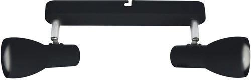 Nowoczesna lampa sufitowa Picardo czarna matowa regulowana do salonu i kuchni 2-punktowa