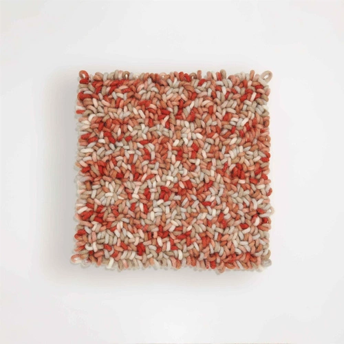 Dywan nowoczesny Arch wełniany czerwony 250x350cm do salonu łatwy w czyszczeniu