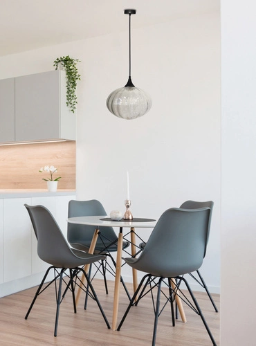 Lampa sufitowa kula Exeter 26,5 cm czarna nowoczesna do salonu i jadalni Ledea