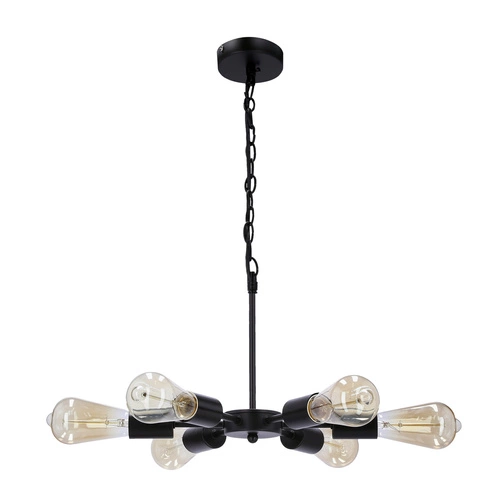 Lampa wisząca Sparta czarny 6x60W E27