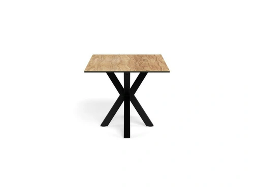 Stół Heaven 160x90 nowoczesny do jadalni ceramika dąb na czarnych nogach