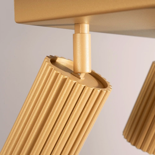 Plafon sufitowy glamour KARBON 4 złoty z ruchomym kloszem do salonu i sypialni SOLLUX