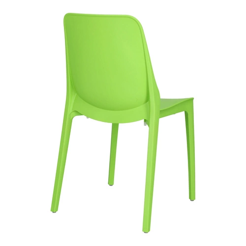 Krzesło ogrodowe Ginevra zielone z tworzywa sztaplowane nowoczesne do ogrodu SCAB Design