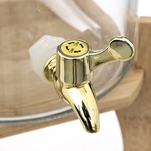 Szklany dyspenser do napojów Botanic Factory 8l z bambusowym wiekiem boho na przyjęcia 5five