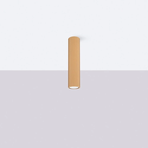 Plafon sufitowy KARBON 30 złoty minimalistyczny do salonu i sypialni aluminium tubowy