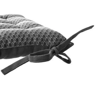 Poduszka na krzesło kwadratowa 38x38 Atmosphera szara wiązana do jadalni i kuchni