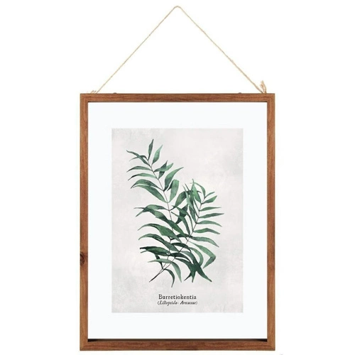 Ramka Leaves Burretiokentia drewniana   