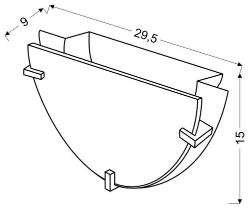 Plafon sufitowy Frena biały szklany nowoczesny 30 cm do sypialni i łazienki CANDELLUX