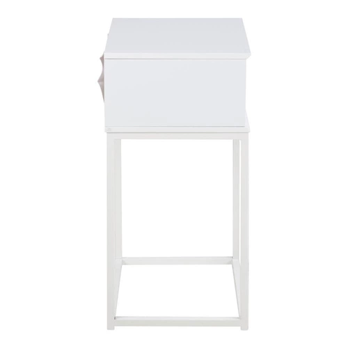 Szafka nocna Actona Mitra 40 cm, skandynawska, biała, z szufladą, matowe wykończenie