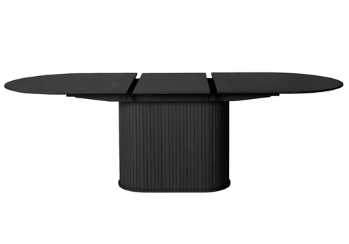 Stół rozkładany Lano owalny czarny dąb 95x180-230cm nowoczesny do jadalni