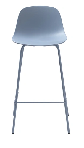 Hoker Whitby nowoczesny niebieski z oparciem do kuchni i wyspy metalowy 67 cm