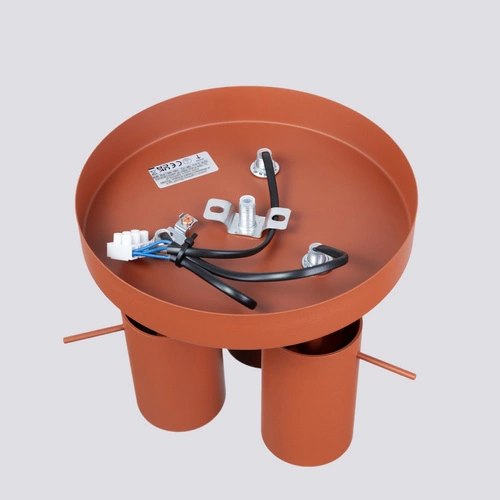 Plafon sufitowy RING 3P nowoczesny czerwony z ruchomym kloszem do salonu i sypialni