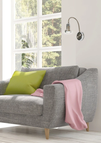 Lampa ścienna Arkon kink na wysięgniku GU10 1x50W sat nik+chrom bez żarówek