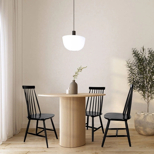 Krzesło drewniane Wopy czarne do jadalni retro patyczak Intesi styl vintage