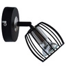 Kinkiet Zonk 1x3W LED GU10 czarny matowy + satyna nikiel