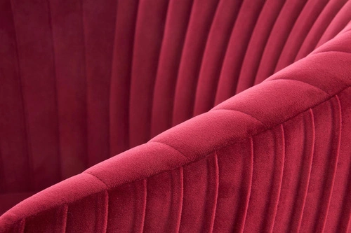 Fotel wypoczynkowy Dargo welurowy bordowy złoty nowoczesny do salonu Intesi